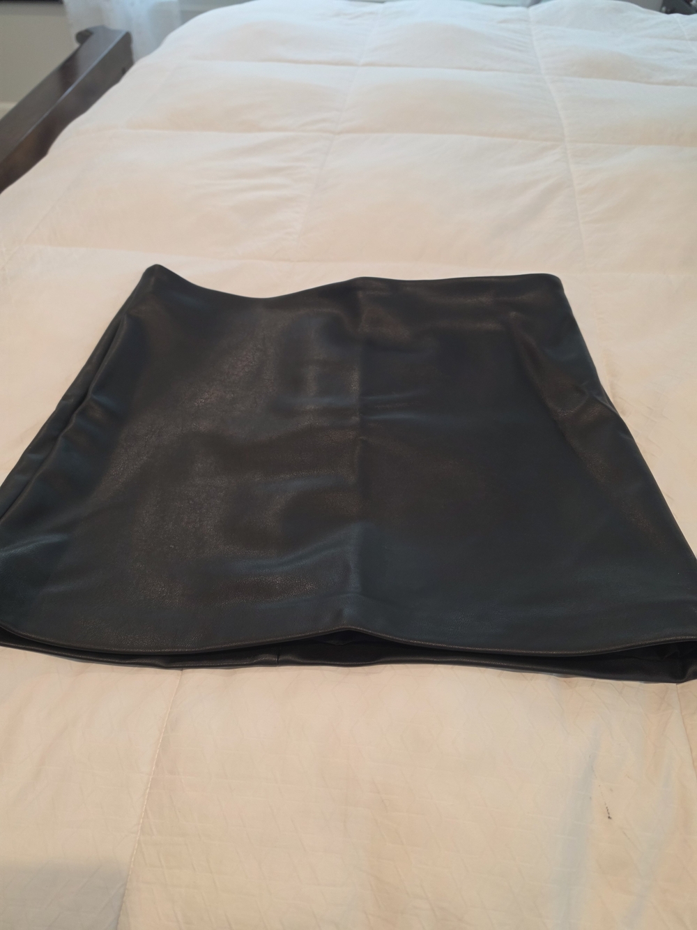 H&M Black Faux Leather Mini Skirt